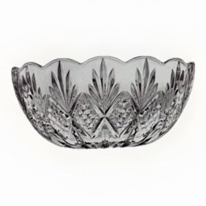 Godinger Dublin 8.5" Crystal Serving Bowl #25750 Scalloped Starburst Has Box